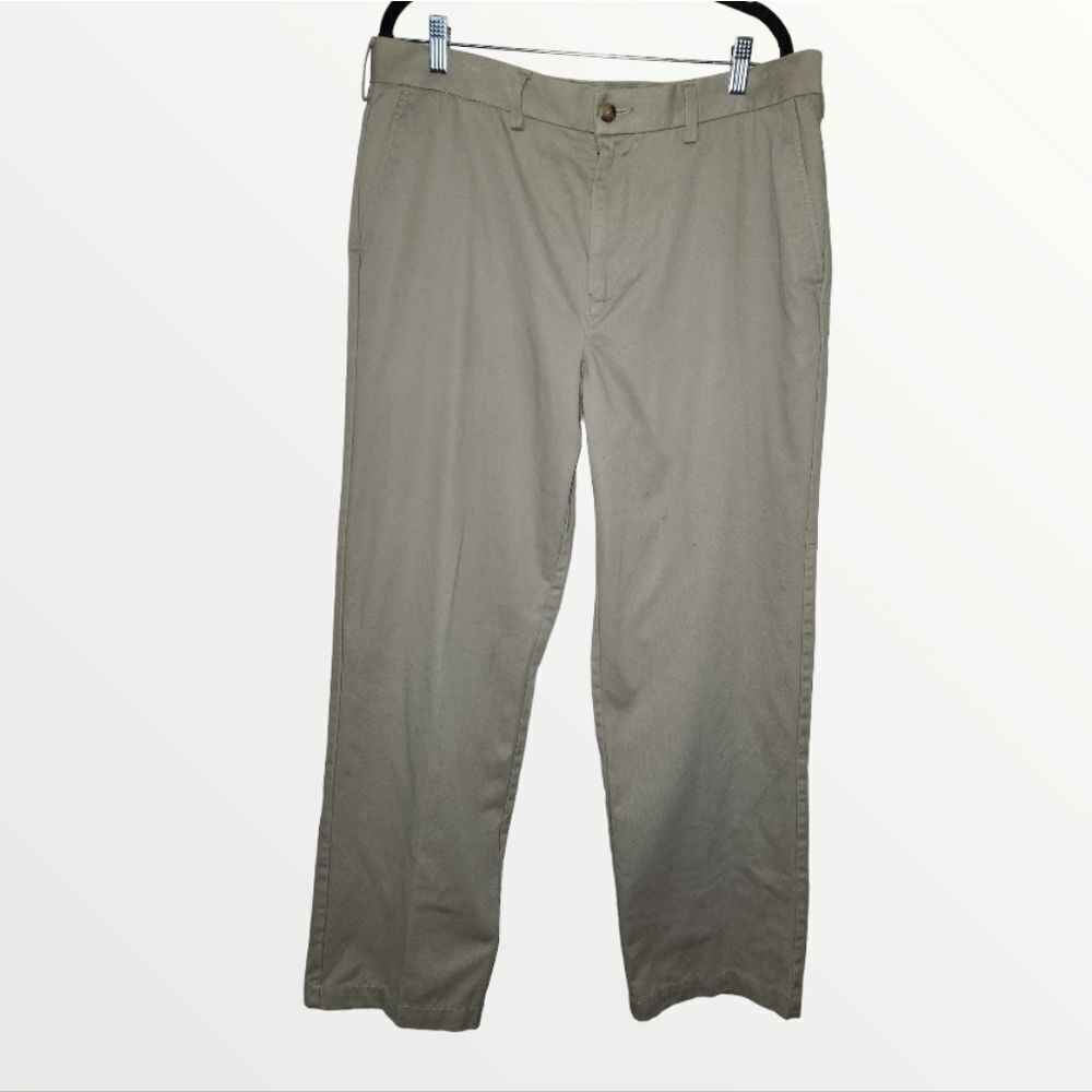 Croft & Barrow Classic Fit beige flat pants 36x32